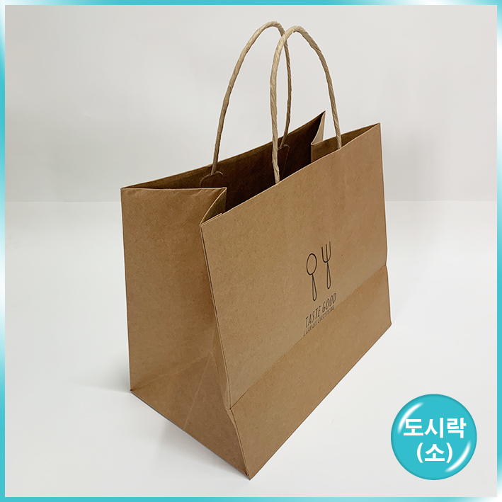 종이끈 도시락(소) - 크라프트 숟가락