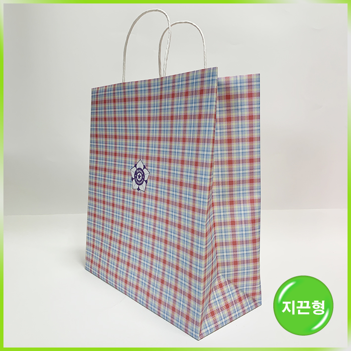지끈형 쇼핑백(reisen-타르탄체크)