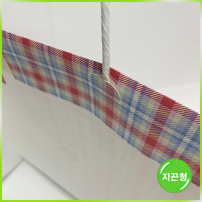 지끈형 쇼핑백(reisen-타르탄체크)